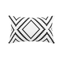 Taies d'oreiller imperméables à motif géométrique (30 x 50 cm) pour canapé d'extérieur, compatibles avec une décoration blanche, en promotion