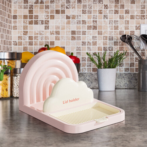 Soporte de pared con ventosa para tapas de ollas (1 unidad) 2