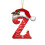 Kerstboomversiering met kerstmuts en letter, acryl. 2