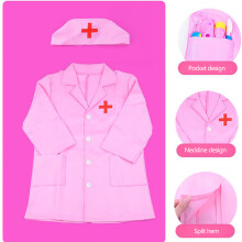 Pink Toddler Doctor Costume 120cm