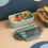 Bento Box Adult Lunch Container with 2 Compartments and 5