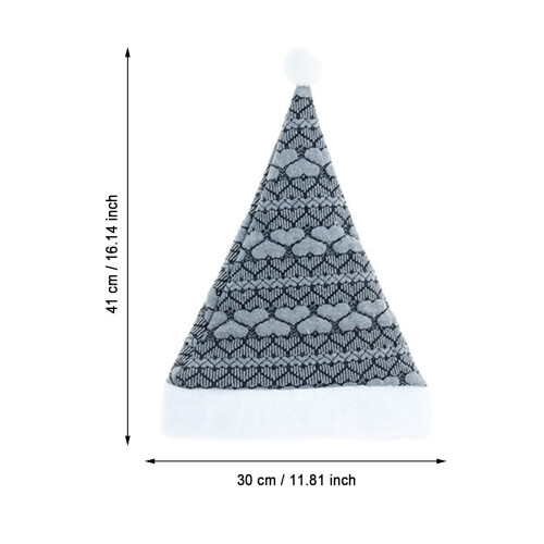 Bonnet de Noël festif en velours rouge, taille unique 2