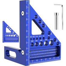 Regla de medición multiángulo 3D de aleación de aluminio, métrica, 1 unidad