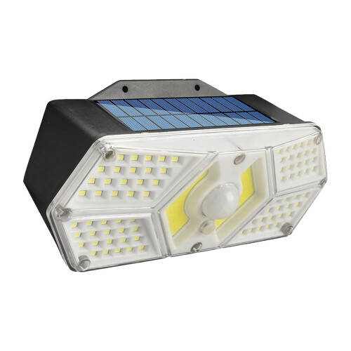 Poaug solcellsspotlights LED-strålkastare med rörelsesensor