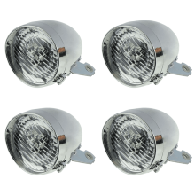 Βάση μπροστινού φωτός ποδηλάτου Retro3LED4X