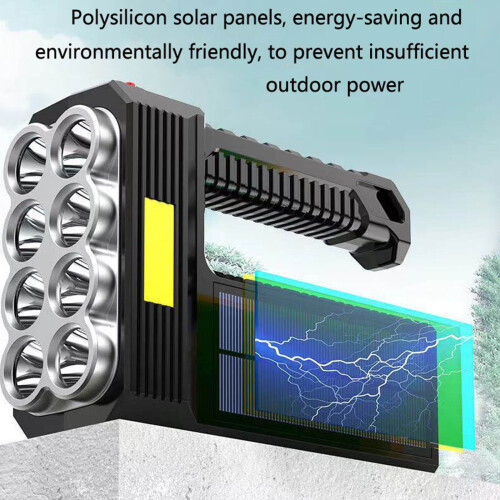 Lanternă solară reîncărcabilă Floleo8-LED cu COB 2