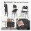 Ensemble de chaises pliantes portables en plastique avec structure en acier 2