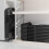 Ensemble de chaises pliantes portables en plastique avec structure en acier 3