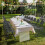 Ensemble de chaises pliantes portables en plastique avec structure en acier 4