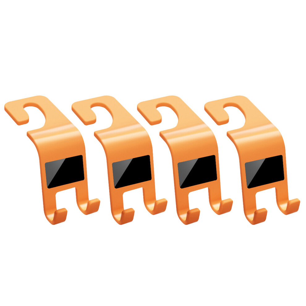 Universal Car Seat Back Hook Leather Coated Hanger For- Orange 7627001532687