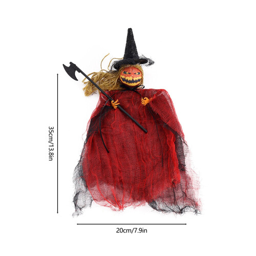 Κολοκύθα μάγισσα μενταγιόν στολίδι για το Halloween 2