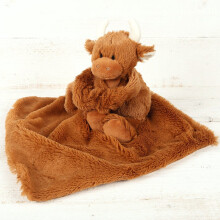 Jomanda Scottish Highland Cow Coo Brown Toy Soother Comforter