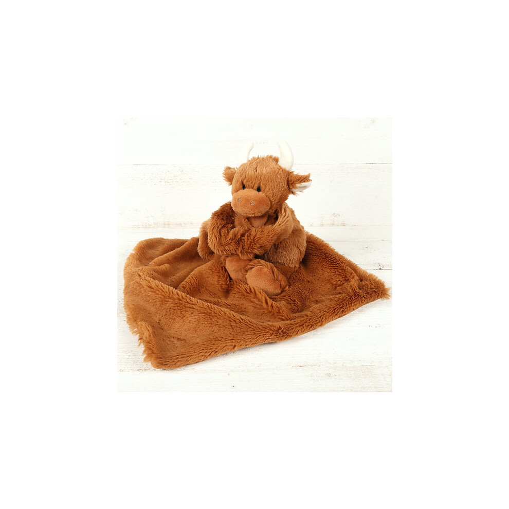 Jomanda Scottish Highland Cow Coo Brown Toy Soother Comforter