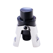 Bouchon de champagne en acier inoxydable Ă double oreille, joint sous vide.