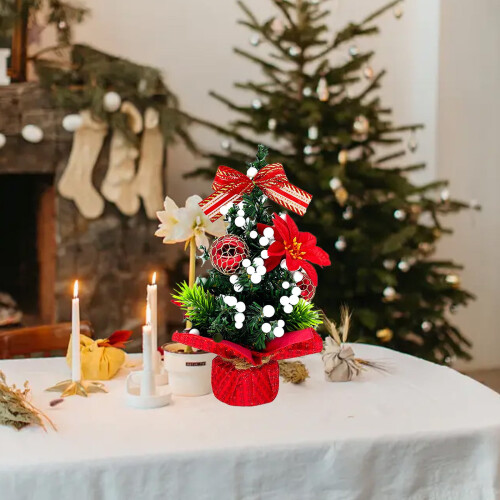 Mini enfeite de árvore de Natal Staron20cm vermelho