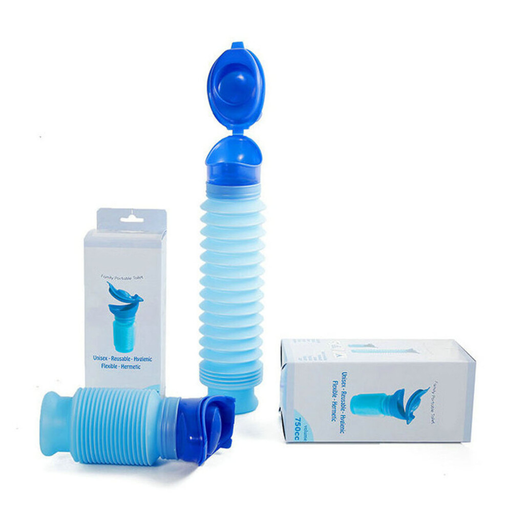 Blue 750ml Unisex Car Urinal Bottle