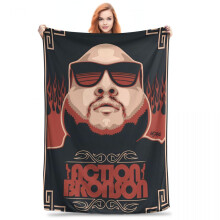 Couverture en flanelle Action Bronson 40 po x 30 po