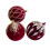 Boules de Noël en velours rouge vin, 8 cm 1