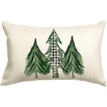 Housse de coussin en lin style campagne rustique 30,48 x 50,8 cm