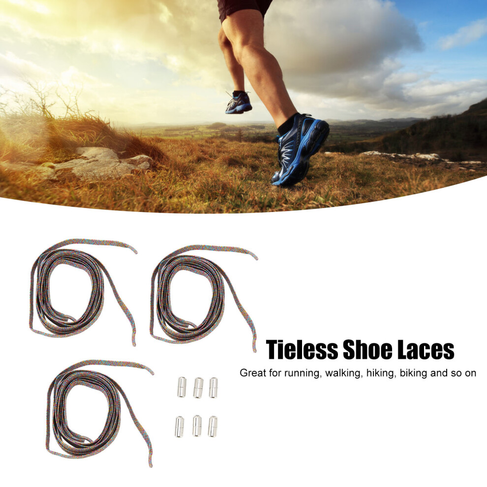 3 Sets Elastic Tieless Shoelaces - Easy Fasten
