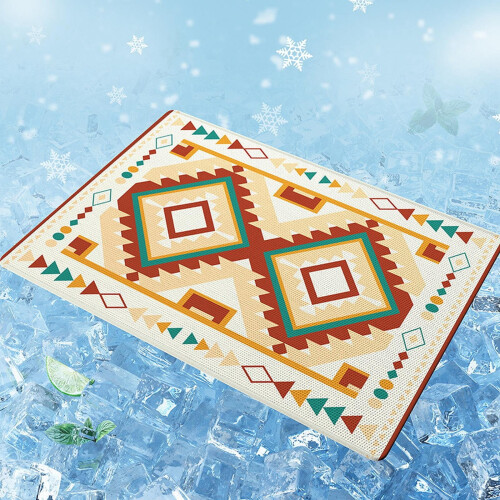 Polyester Ice Silk Carpet for Summer Use, 1 Piece 1