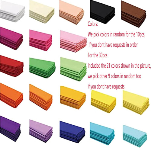 Serpentinas de Papel Crepom, 21 Cores, 20x3,2 Polegadas, 30 Folhas 1