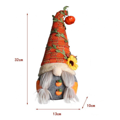 Pompoenkabouter pluche pop Halloween decoratie (1 stuk) 2