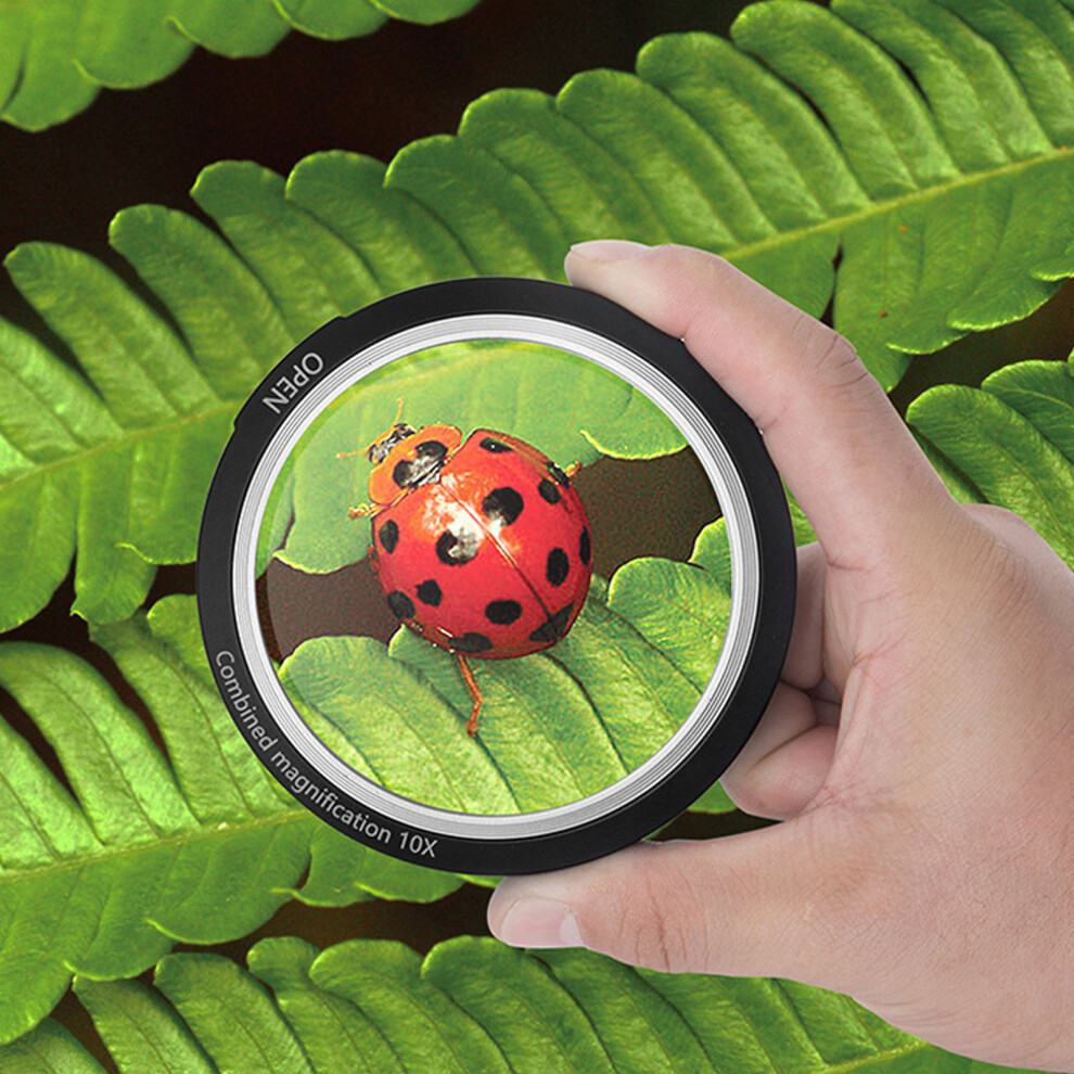6 LED Reading Magnifier 5X 10X Ergonomic Handle