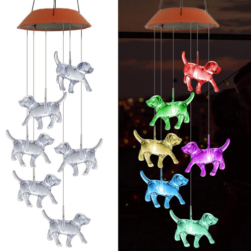 Outdoor Solar Wind Chime Light with LED Colors 1