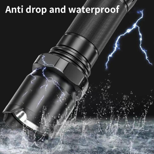 Rechargeable LED Flashlight 1000000 Lumens USB-C 2