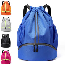 Bolsa de gimnasio unisex impermeable con compartimento para zapatos y pelota
