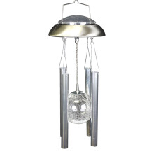 Lampada da giardino a LED solare per esterni con campanello, a colori variabili