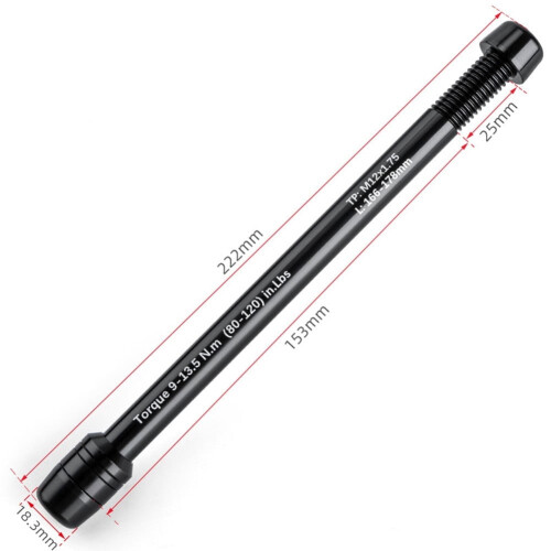 Σουβλάκι ποδηλάτου μέσω άξονα 12x142-148mm P1.5/P1.75
