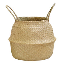 Panier de rangement pliable en osier, bambou et jonc de mer (1 pièce)