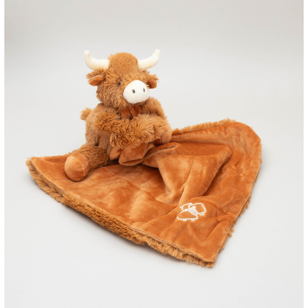 Jomanda Scottish Horny Highland Cow Coo Brown Toy Soother Comforter