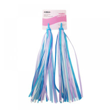 Ensemble de rubans et pompons colorés pour guidon de vélo enfant