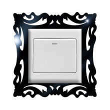 Autocollant photo VOSS, décoration murale, cadre miroir, interrupteur 1 pièce