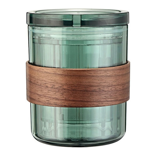 Ensemble cafetière portable 3 en 1 à bec verseur manuel, vert transparent