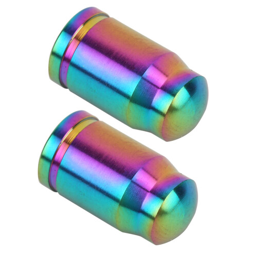 2 Pack Titanium Bike Valve Dust Caps 1