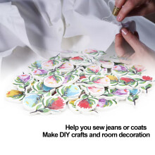 Kids Safe Wood Flower Buttons 200Pcs