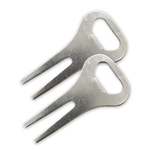 Greens Maker mit Flaschenöffner aus Metall, 2er-Pack, Silber