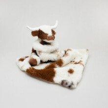 Jomanda Texas Longhorn Cow Toy Soother Comforter Cream Brown