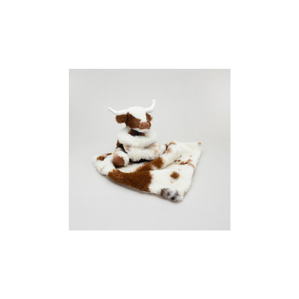 Jomanda Texas Longhorn Cow Toy Soother Comforter Cream Brown