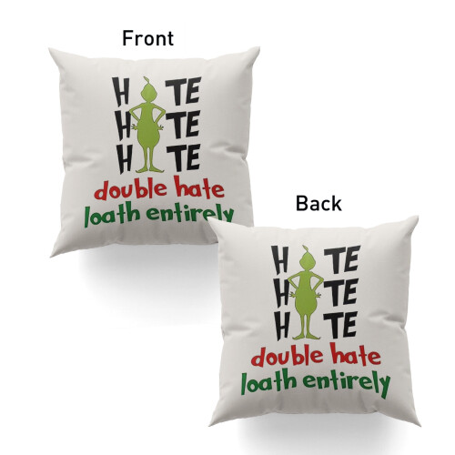 Grinch throw pillowcase20x20inches 1