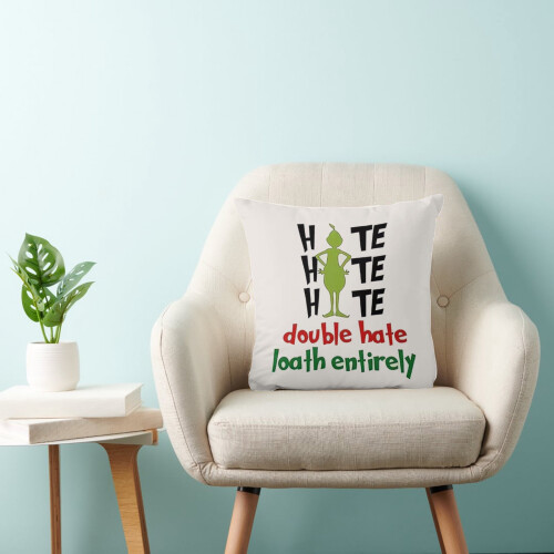 Grinch throw pillowcase20x20inches 2