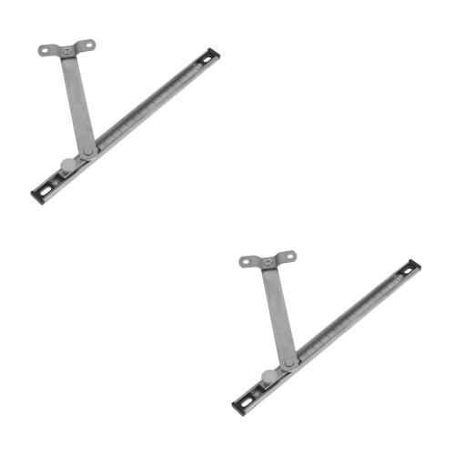 2Pcs Adjustable Silver Window Limiter Hinge Steel for Home Security 1