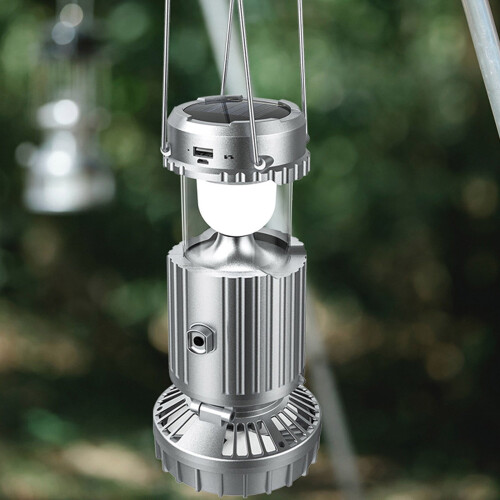 Livrdious LED camping lantern with fan 6-in-1 rechargeable 2