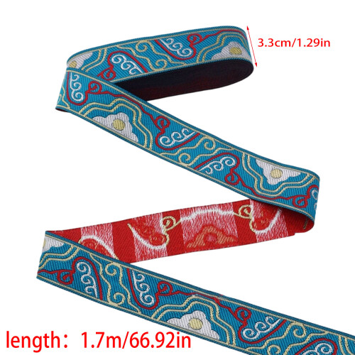 Cloud Pattern Embroidery Applique 1.7M Long Washable-Black 2