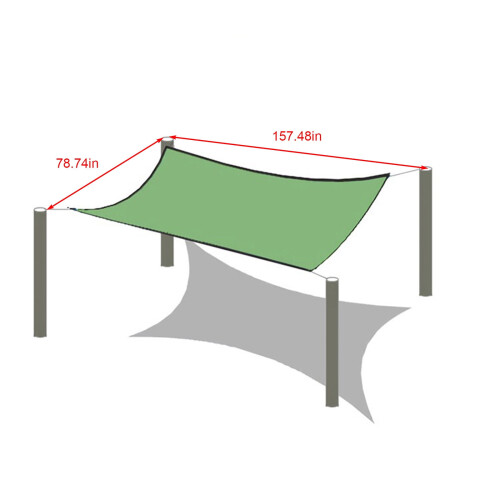 Voile d'ombrage rectangulaire d'extérieur, protection UV 95 % 2