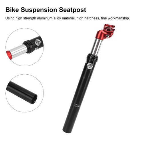 Bicycle Suspension Post 350mm Black Red